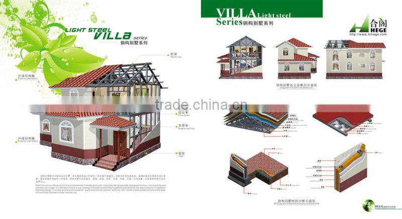 prefabricated light resort house,light steel homes,moveable cabin