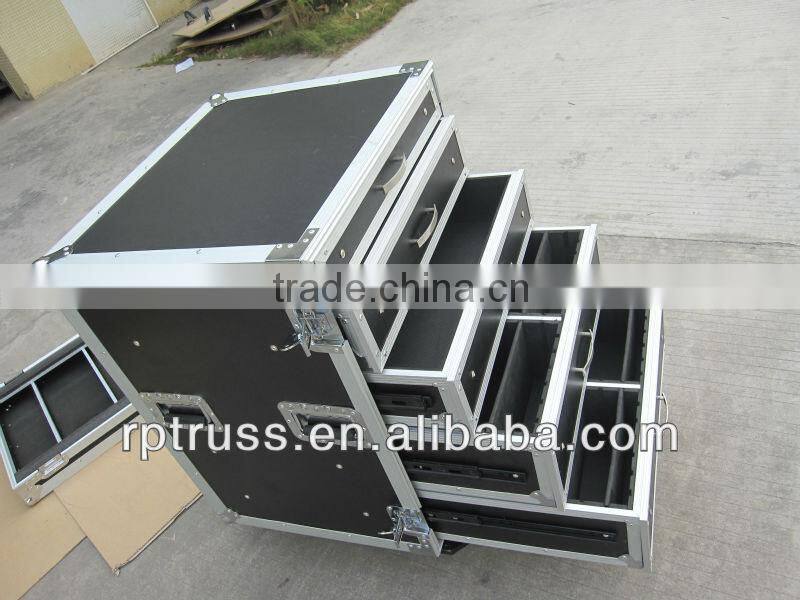 Drawer aluminum drawer flight case/aluminum road drawer flight case