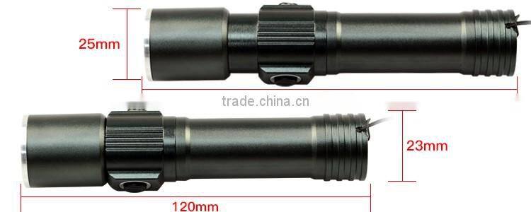 latest China factory XPG 5w 18650 rechargeable Mini zoom flash light for camping outdoor