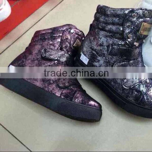 shiny pu synthetic leather raw material for shoe making stocklot from China manufacturer