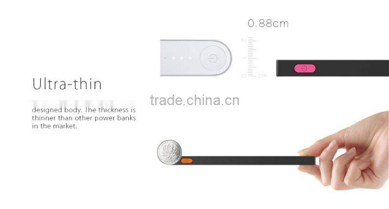 Power Slim 8.8 thickness portable power bank high capacity mobile power bank