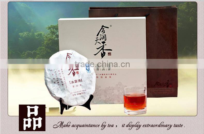 Box herbal tea compressed pu erh cooked tea