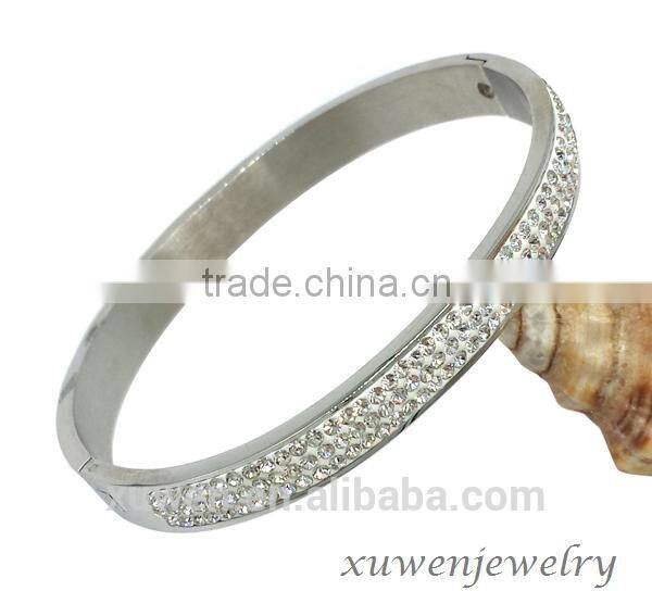 316l stainless steel make crystal bangle