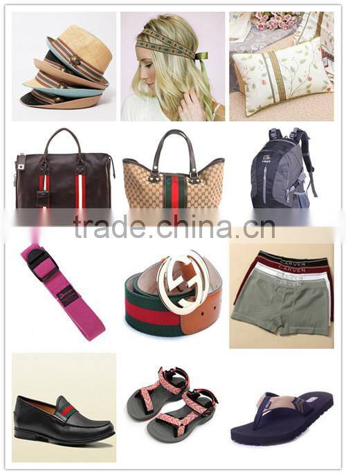 Light pink nylon webbing for bag straps