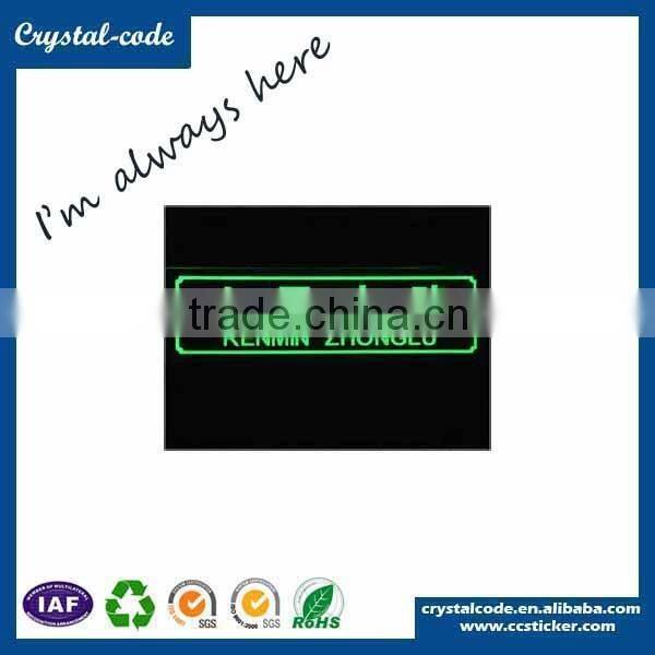 Custom luminous warning stickers labels