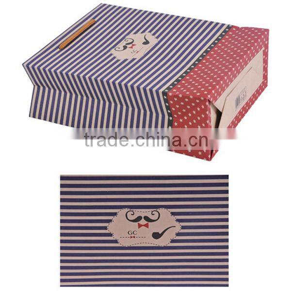 Cute Mustache Brown Paper Shopping Bag