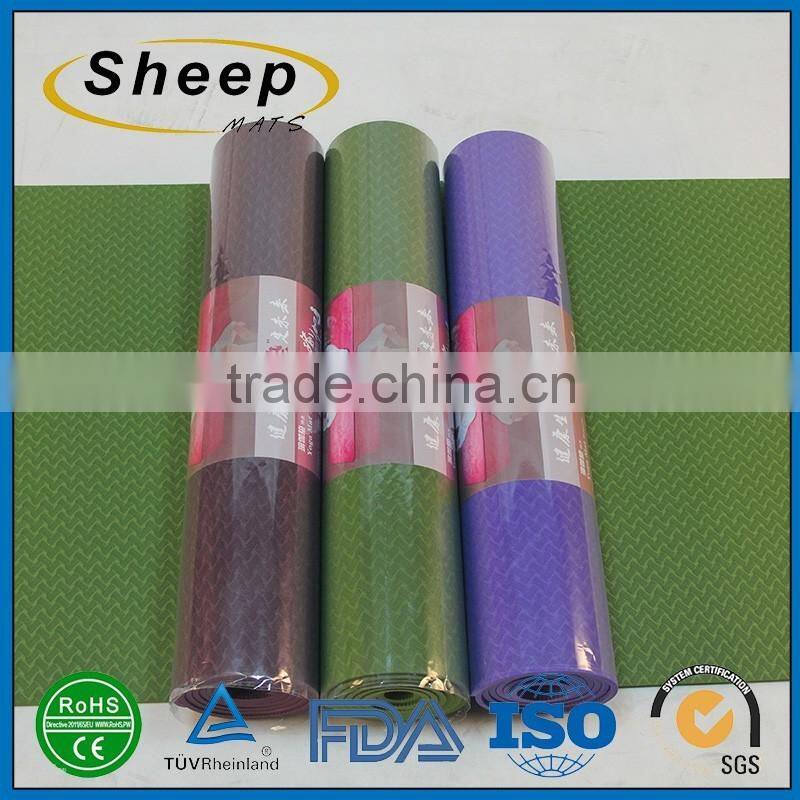 Wholesale eco customized anti slip 6mm yoga mat private label