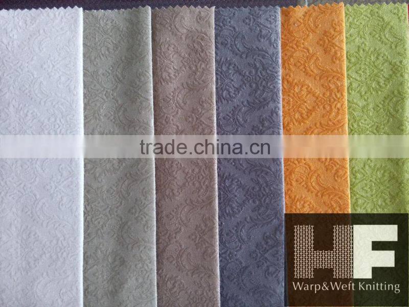 new super soft velvet embossed sofa fabric mordern home textile upholstery