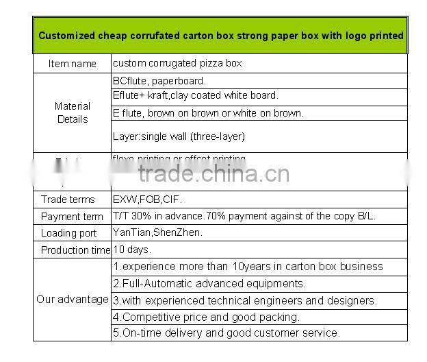 cheap strong shipping corrugated carton box with logo printed