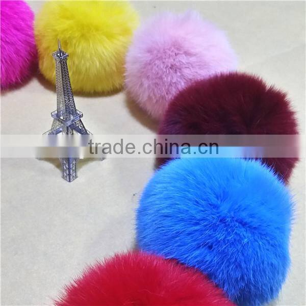 wholesale Rabbit Fur Ball Keychain with low price