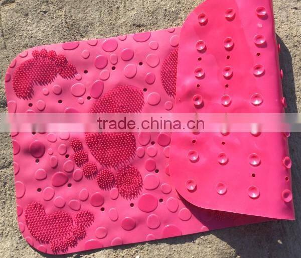 pvc waterproof bath mats/suction cup bath mats