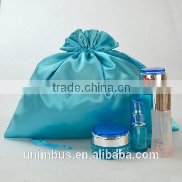 2016 pink satin hair packaging bag wholesales