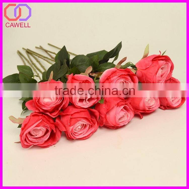 artificial silk white rose bud