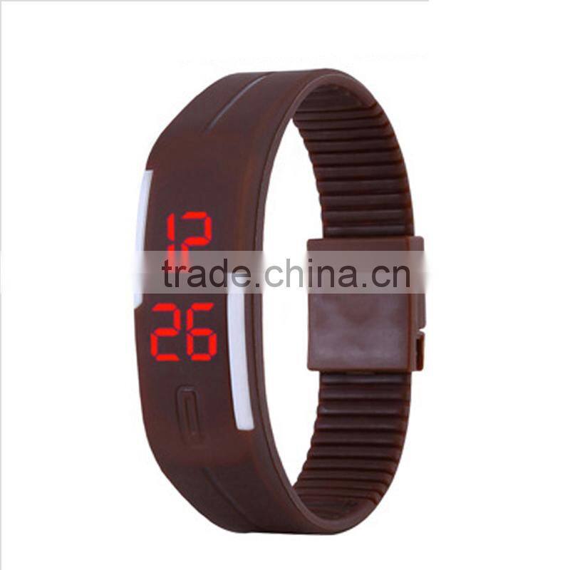 Promotional silicone led sport watch with customized LOGO