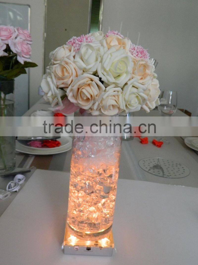 Decorative items for Party /Wedding/Event stage decorations 4 inch led light base for vase