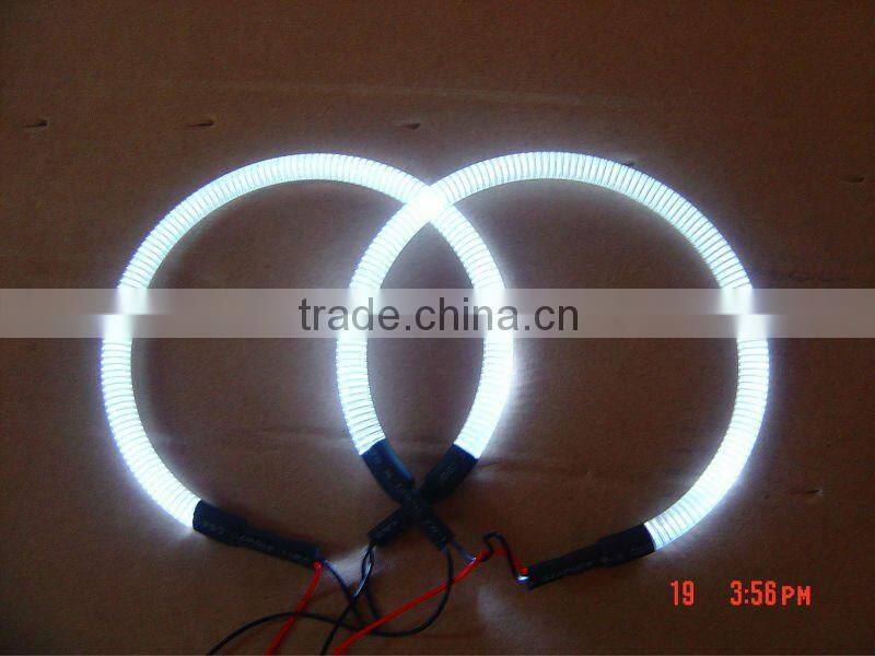 color changed LED angel eyes motorcycle headlights
