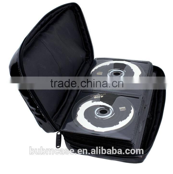 64 Capacity PU Leather Cover DVD Case CD Holder personalized cd case multi disc dvd cases