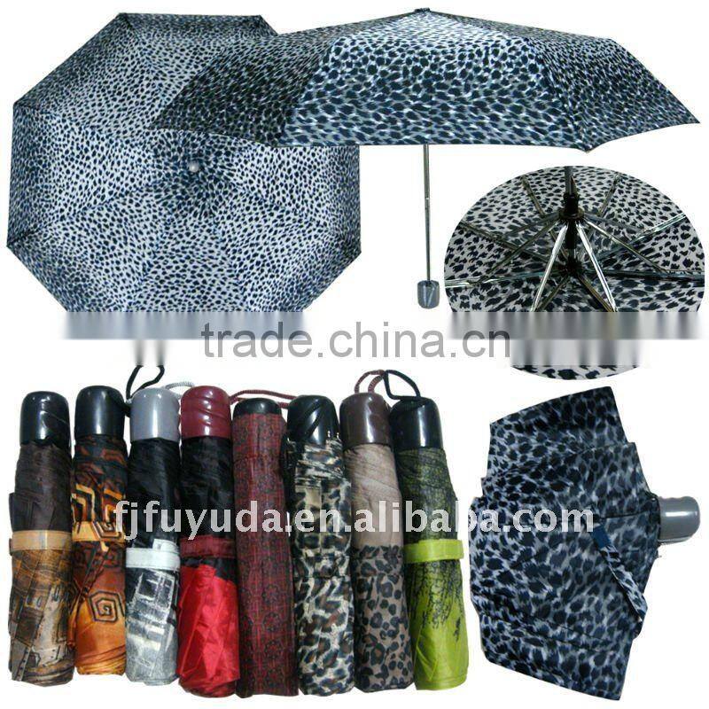 red 3 folding super mini lady fancy design umbrella