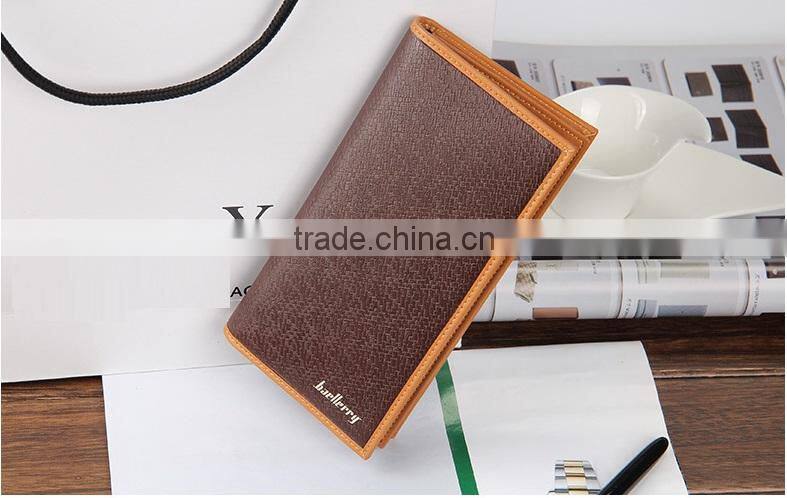 Hot selling new design bifold durable leather clutch baellerry men wallet