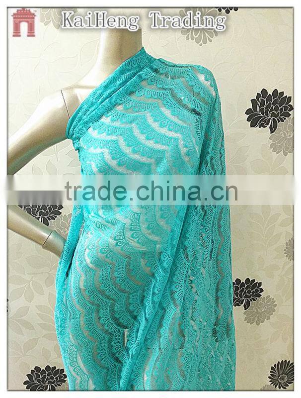 2014 african swiss keqiao shaoxing chemical New Design thick Polyester Embroidery Lace Fabric for garments