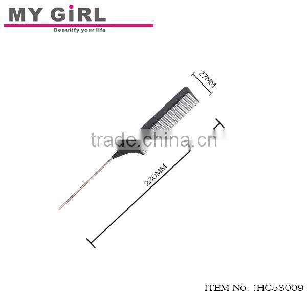 MY GIRL 2016 new arrival cheap durable professional salon comb rat tail antistatic carbon fiber comb set