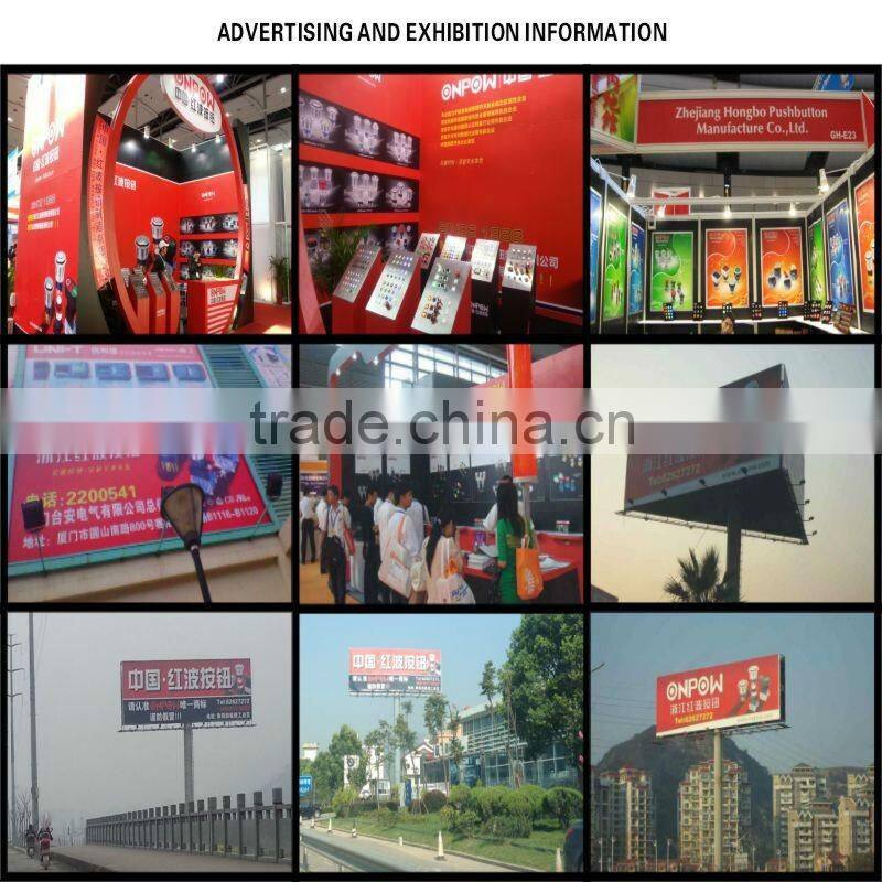 30 Years Industry Leader ONPOW Metal Push Button Switch GQ22A-11E/S Dia. 22mm ring illuminated stainless steel IP67 CE ROHS