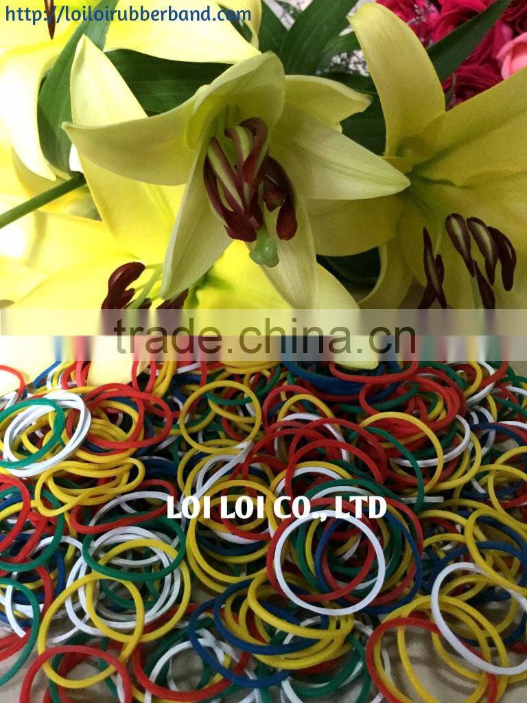 Fashion popular elastic small colorful loom rubber band