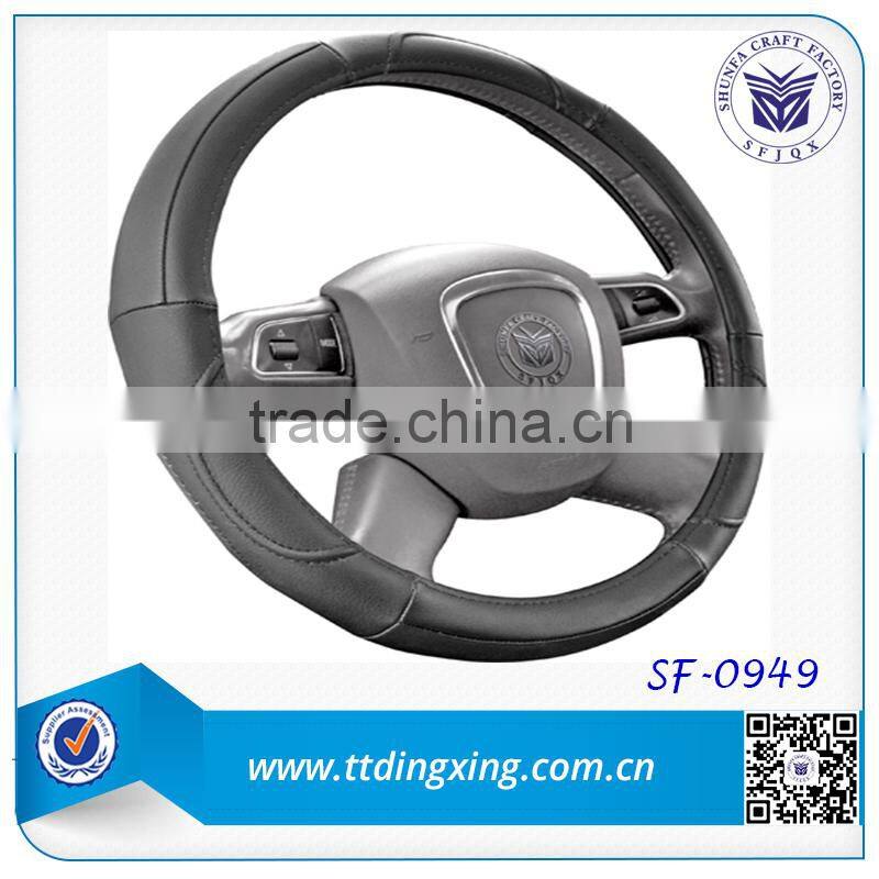 Hot sale high quality car accessories real leather steering wheel covers for VW