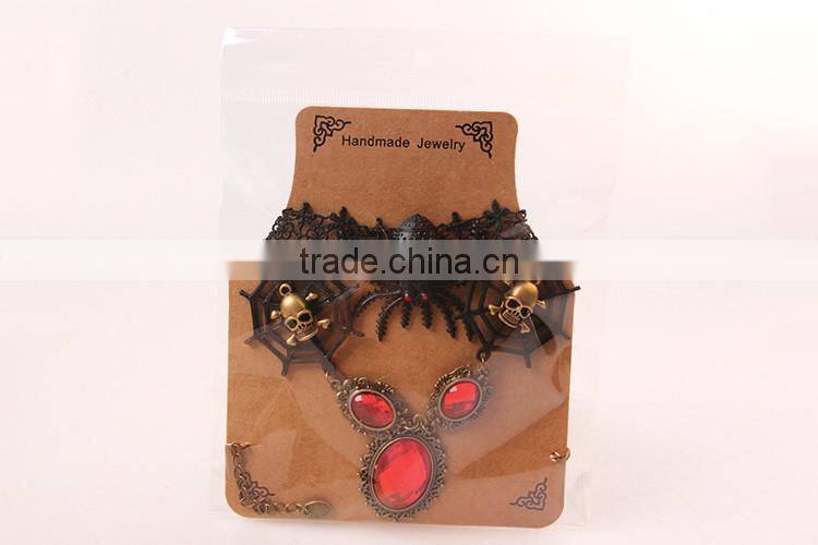 MYLOVE Fashion fantastic halloween chain necklace with web and spider MLY262