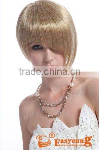 Blonde afro wig, fake short hair wigs for ladies