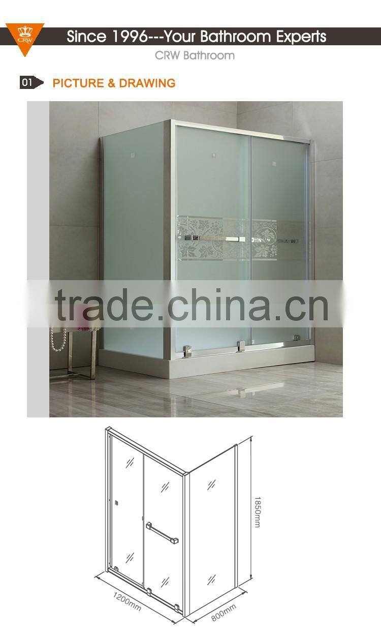CRW Bathroom Frosted Acrylic Shower Cabin