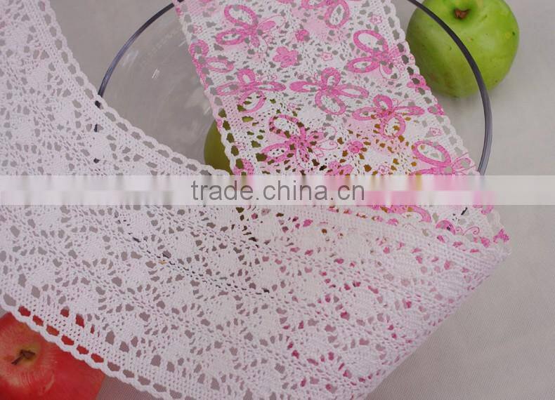 wholesale metal 100% cotton ribbon french tipping lace trim 1600307