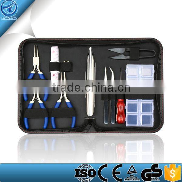 14 Pcs Jewellery Making Beading Mini Pliers Tools Kit Set Flat Long Round Nose