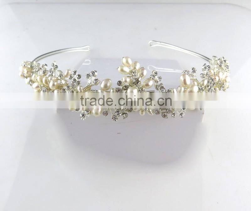 Luxury style cheap pearl crown