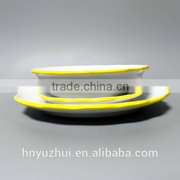 12pcs white stoneware custom dinnerware set import from china