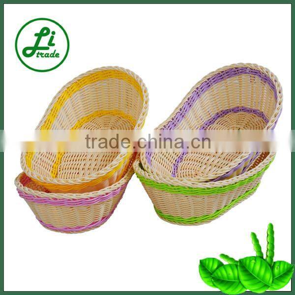 Brown oval bread basket