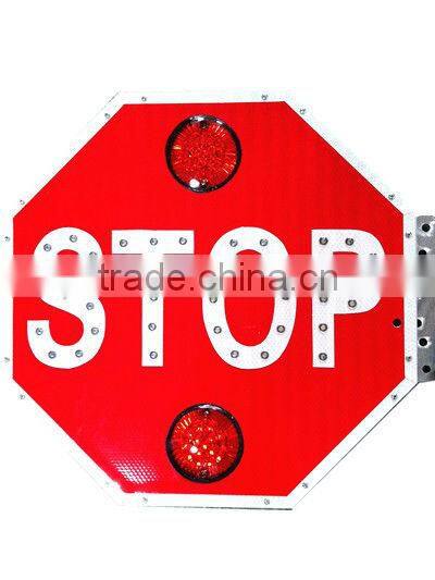 cycle solar traffic signs/aluminum traffic sign board cycle/solar powered portable variable me