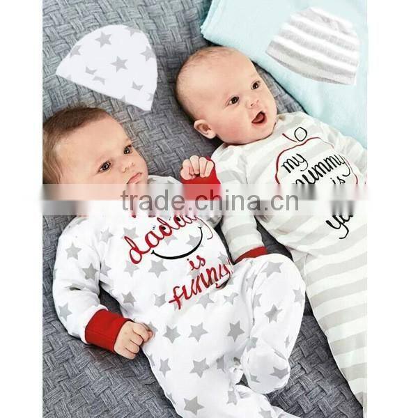 Long sleeve baby rompers love mama papa boys girls babies clothes newbron cotton clothing one pieces body suit