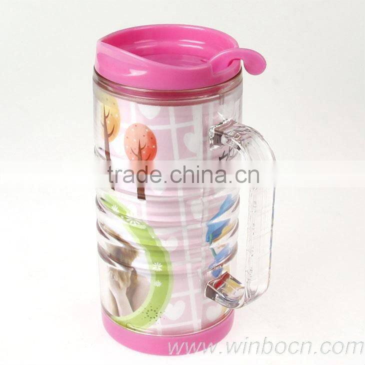 New Handle Plastic Cartoon Drinking Cup & Mug DIY