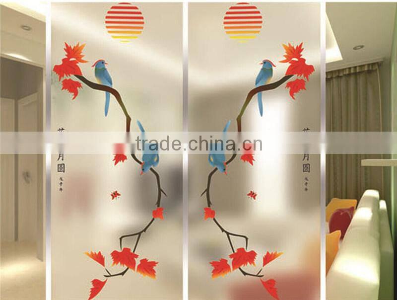 Top quality interior frosted art doors glass