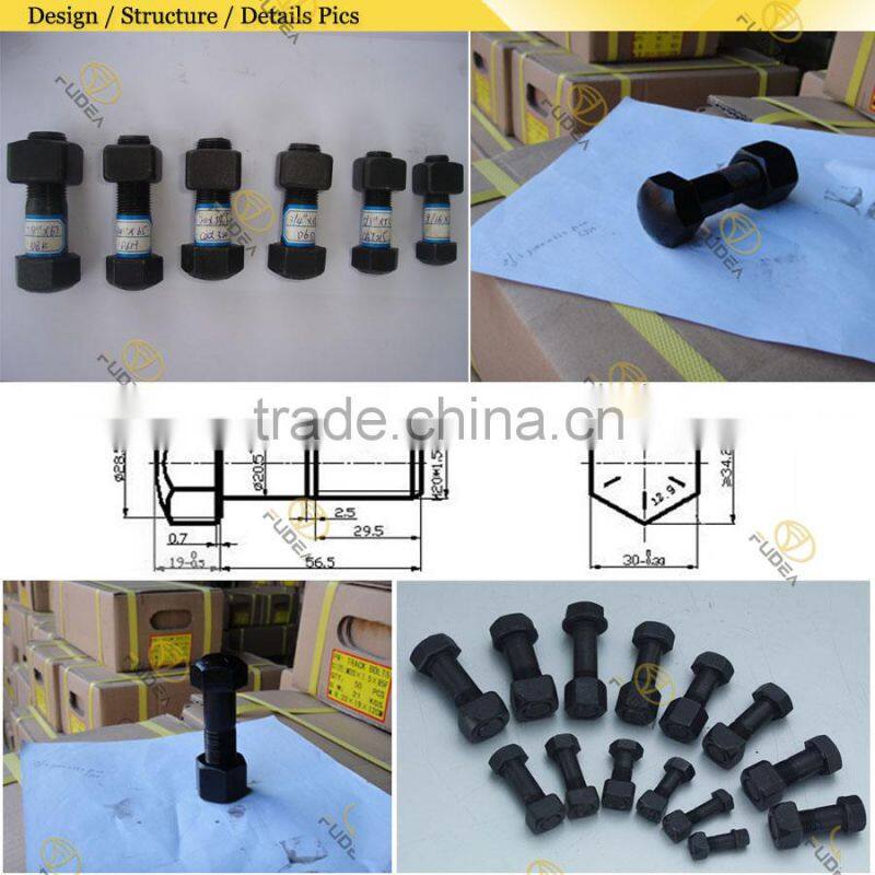 12.9 grade Bulldozer undercarriage parts sprocket Segment Bolt & Nut