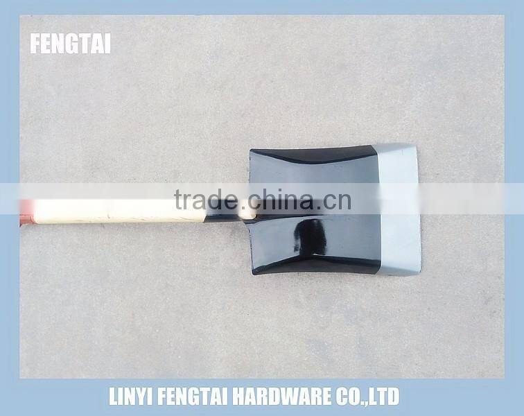 Cheap Price S501Square Wooden Handle Steel Shovel