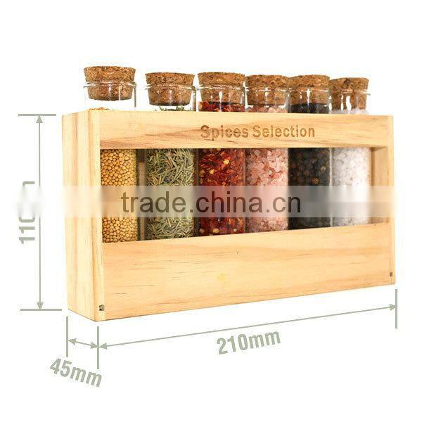 30X120mm 60ml Spice Tube with Wooden Cap