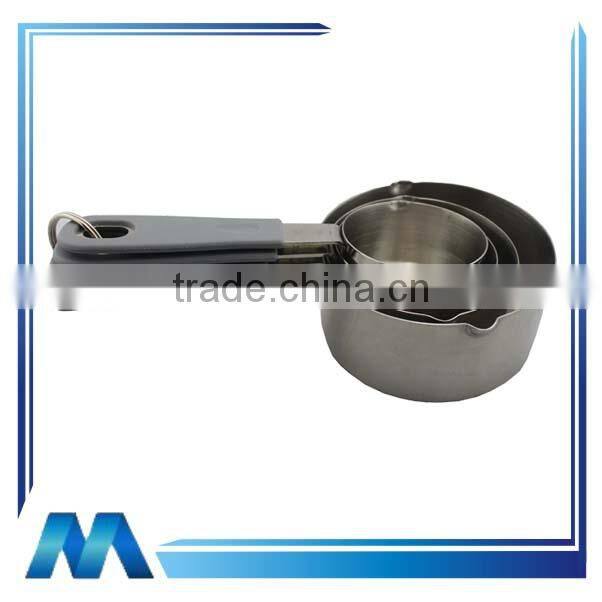 4pcs non-stick coating stainless steel measuring spoon set with silicone handle