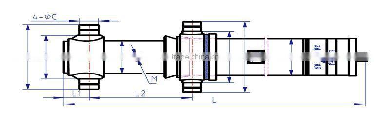 multi stage hydraulic cylinder for construction truck