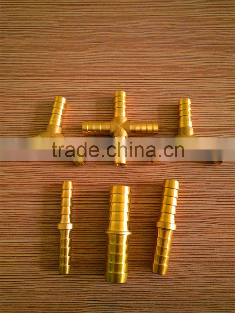 CNC 1/8''-1'' brass Y CROSS and STRAIGHT type water hose barb fitting