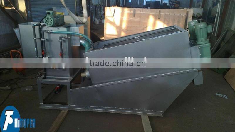 Self-cleaning screw sludge dewatering dehydrator for wastewater treatment