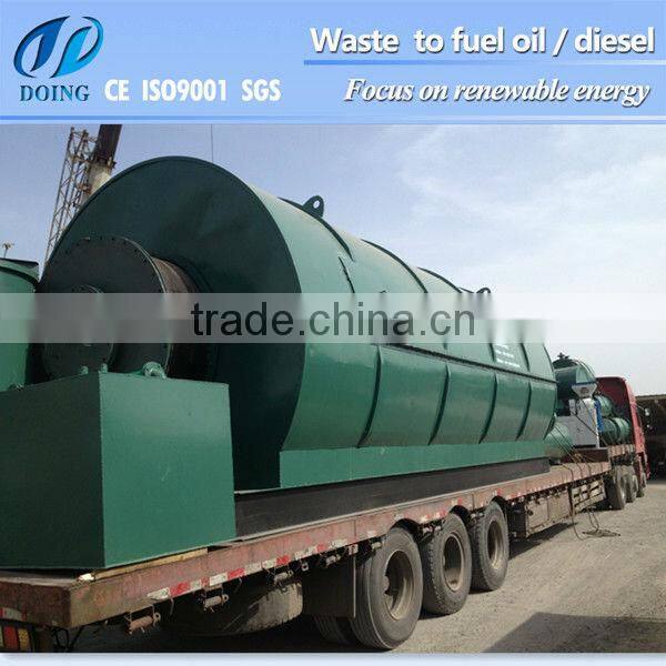 Standar flange and No air leakage end-of-life tire pyrolysis oil machine