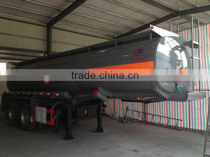 chemical tank trailer, chemical liquid transporting trailer, Hydrochloric acid Or Sulfuric acid transporting tank trailer