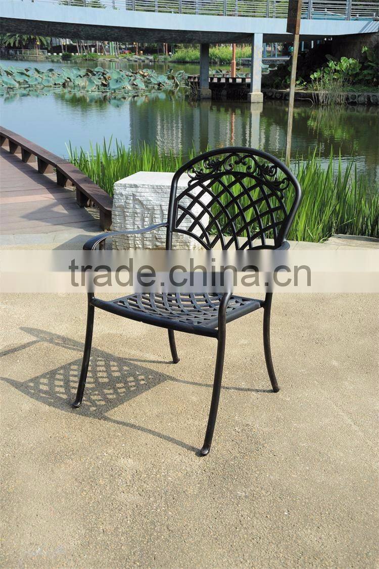 Bronze dining set aluminum patio furniture